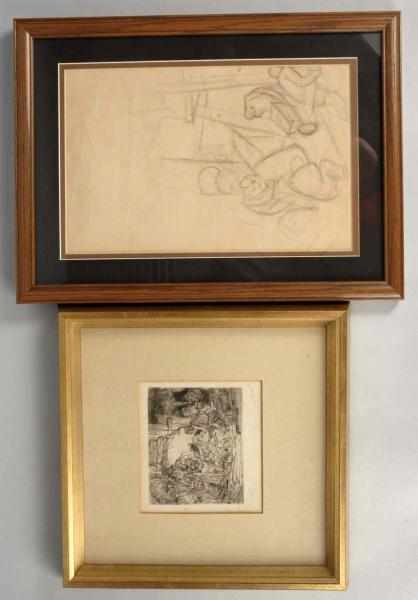 Appraisal: Lot of Framed Sketches Description Includes the Adoration of the