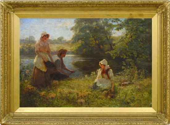 Appraisal: Joseph Kirkpatrick British - A Successful Fisher oil on canvas