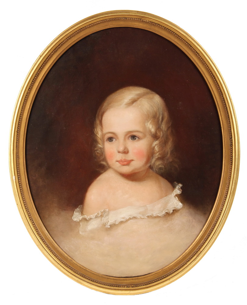 Appraisal: OIL ON CANVAS - Oval Bust Portrait of John Harper