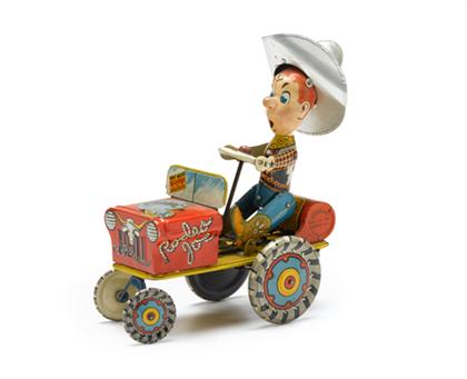 Appraisal: Rodeo Joe tin wind-up toy unique art mfg co inc