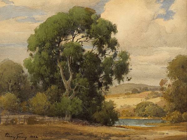 Appraisal: n a Percy Gray - Old Oak and Passing Storm