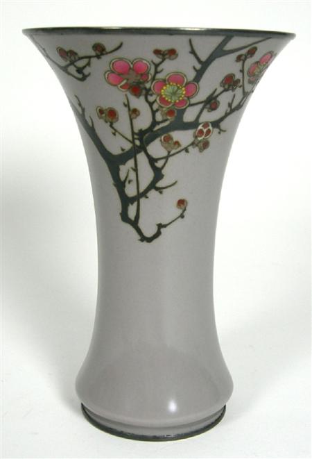 Appraisal: JAPANESE PLIQUE-A-JOUR ENAMEL VASE BY THE ANDO COMPANY MEIJI PERIOD