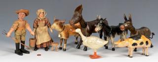 Appraisal: Group of Schoenhut Farm Figures Animals pcs Grouping of wooden