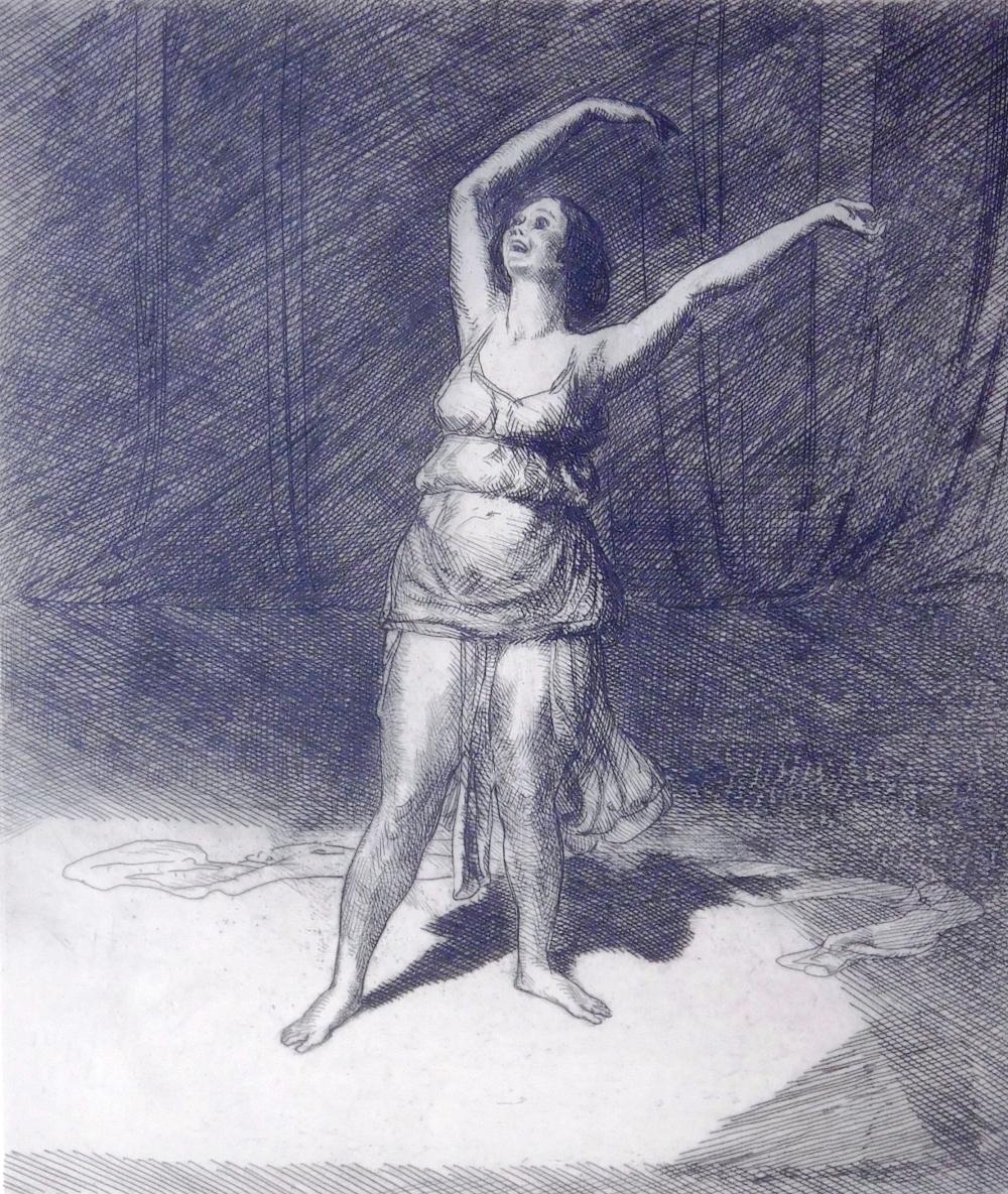 Appraisal: John Sloan American - Isadora Duncan etching matted inscribed proofs