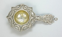 Appraisal: Silver Tea Strainer European ca late th th Century Hallmarked