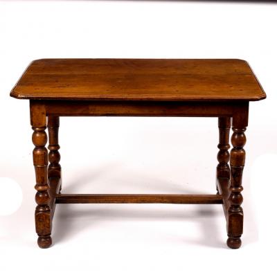 Appraisal: A th Century style walnut table on turned legs united