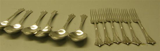 Appraisal: Set of twelve late Victorian Edward VII silver dessert forks