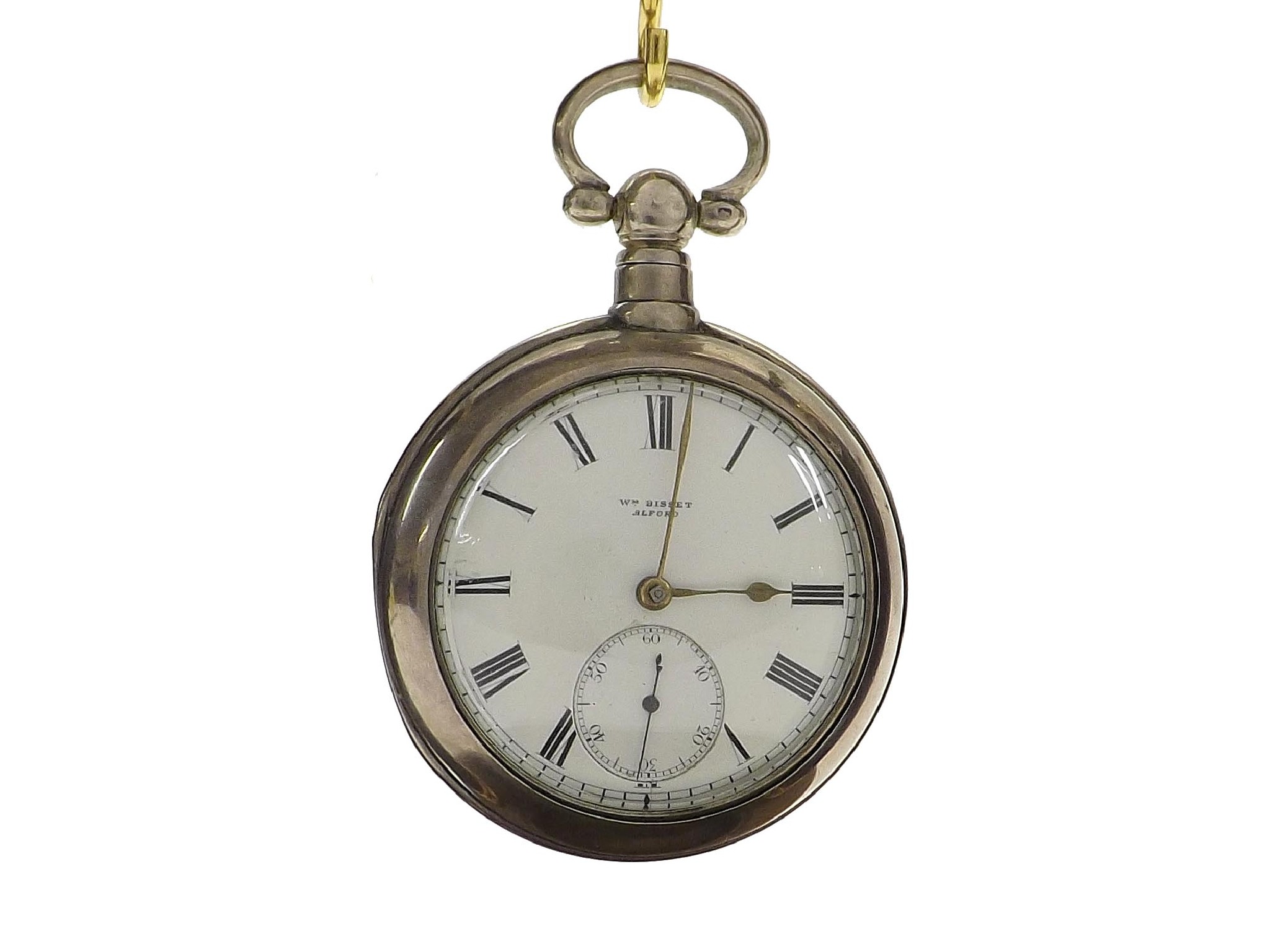 Appraisal: Silver pair cased fusee lever pocket watch Birmingham signed Wm