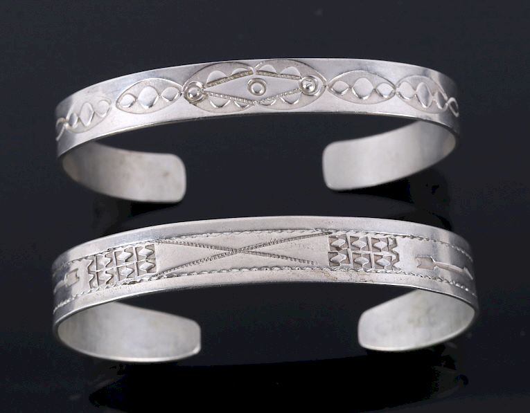 Appraisal: Navajo Fred Harvey Sterling Silver Bracelets For your consideration is