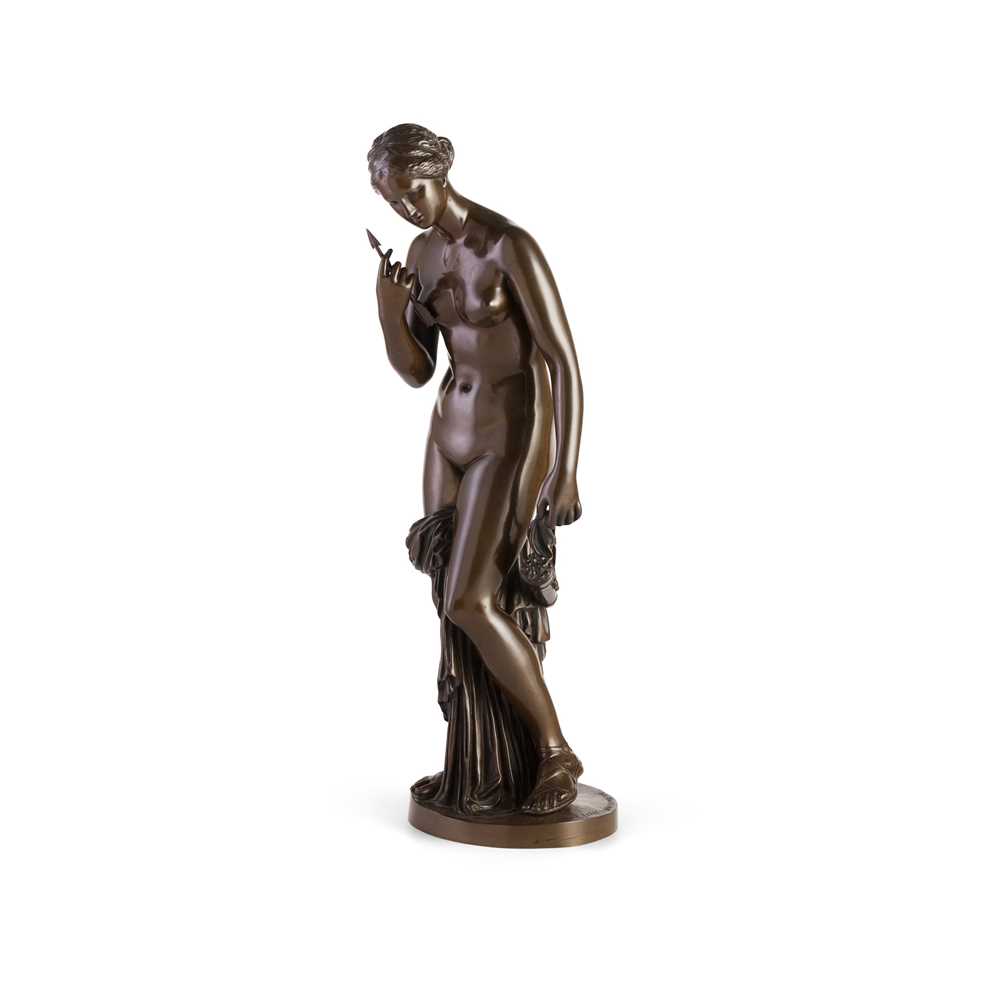 Appraisal: FRENCH BRONZE FIGURE OF VENUS TH CENTURY dark brown patina