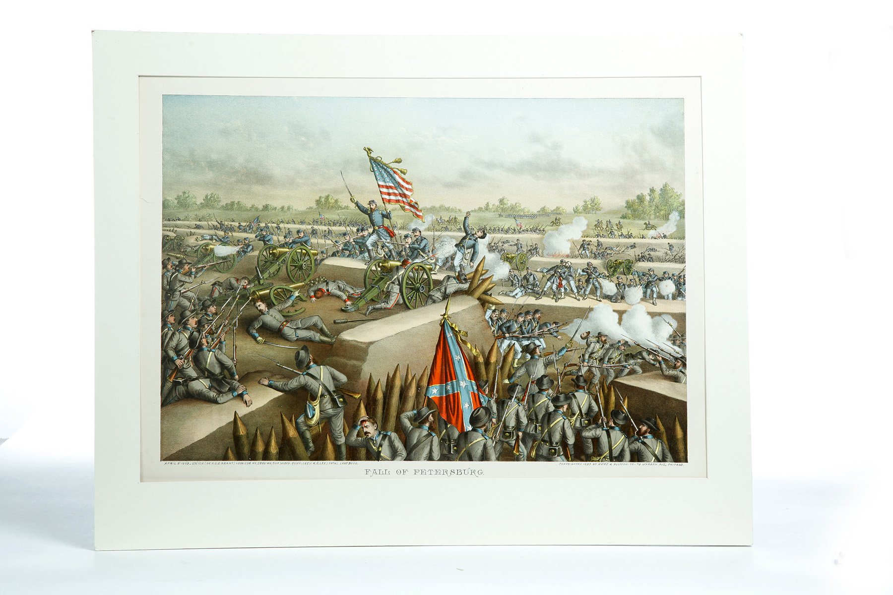 Appraisal: FALL OF PETERSBURG BY KURZ ALLISON Chromolithograph late th century