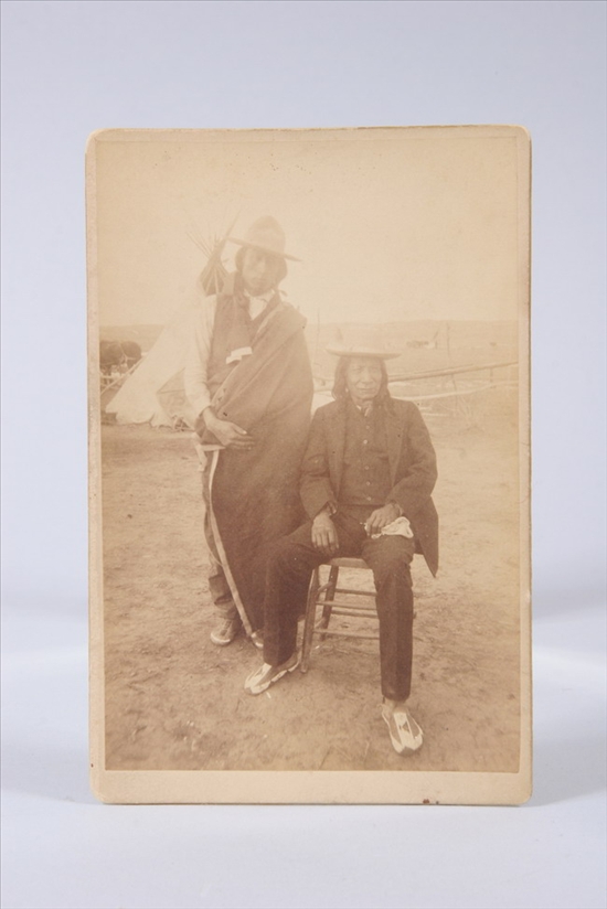 Appraisal: RARE SEPIA-TONED PHOTOGRAPH OF CHIEF RED CLOUD AND HIS SON