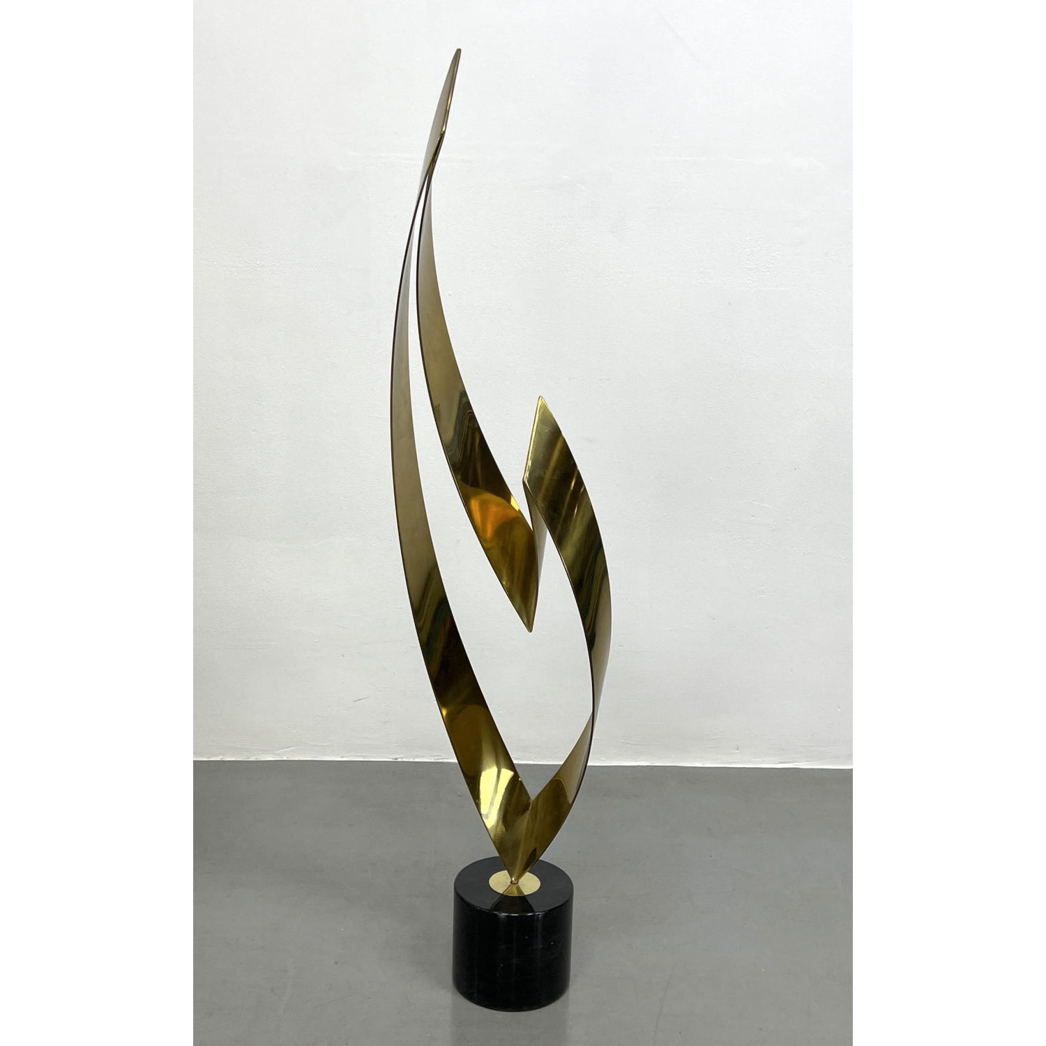 Appraisal: C JERE for ARTISAN HOUSE Modernist Brass Sculpture Tall flame