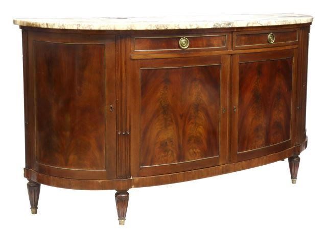 Appraisal: French Louis XVI style mahogany sideboard early th c shaped