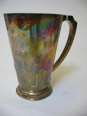 Appraisal: AN ART DECO MUG maker Walker Hall Sheffield of tapering