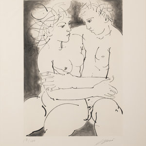 Appraisal: Hans Erni Swiss - Untitled lithograph signed and numbered in