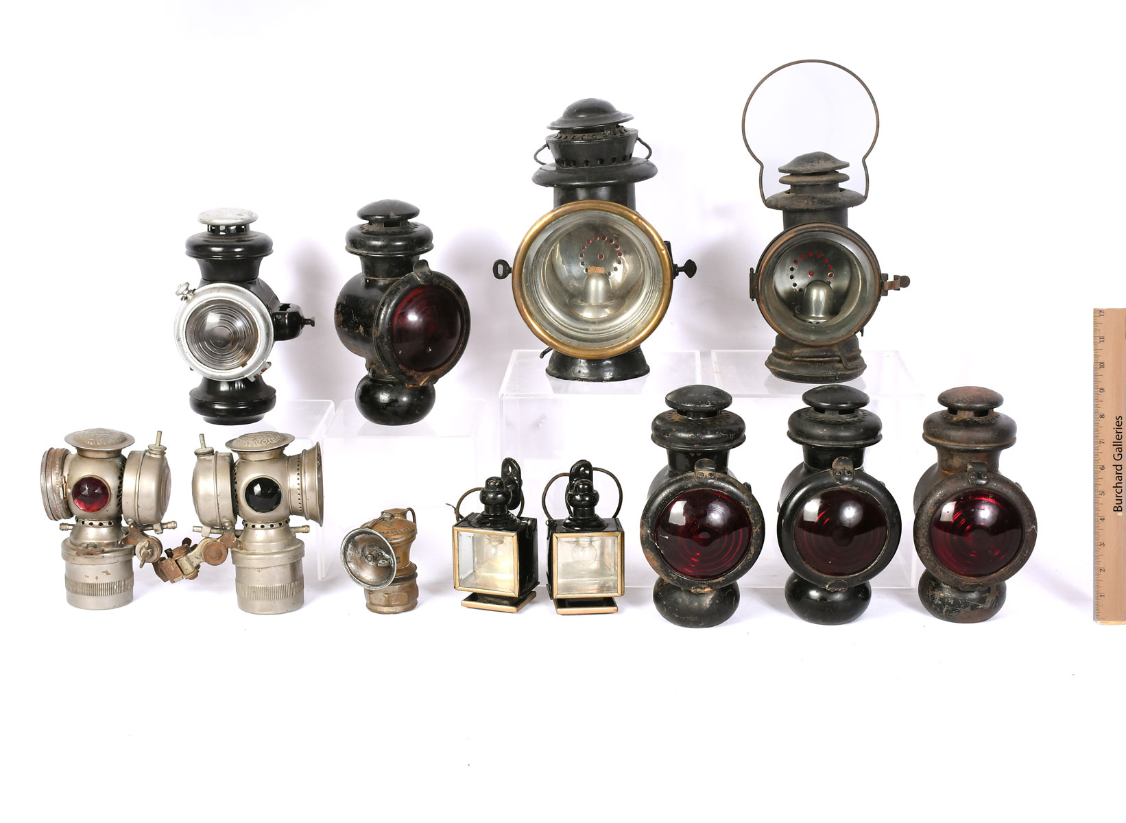 Appraisal: EARLY ANTIQUE AUTOMOBILE LIGHTS Including - Ford oil lamps circa