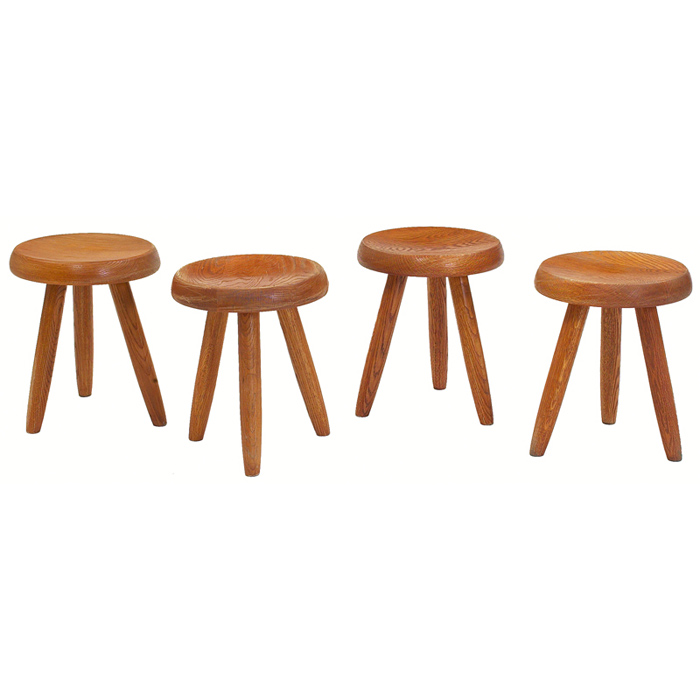 Appraisal: Charlotte Perriand stools set of four s probably sold through