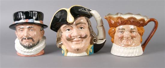 Appraisal: A Group of Three Royal Doulton Large Character Jugs Height