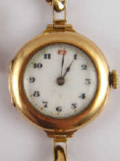 Appraisal: A carat gold lady's wrist watch hallmarked Birmingham with a