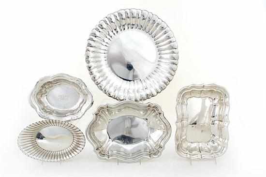 Appraisal: Reed Barton sterling trays Massachusetts dated to comprising round tray