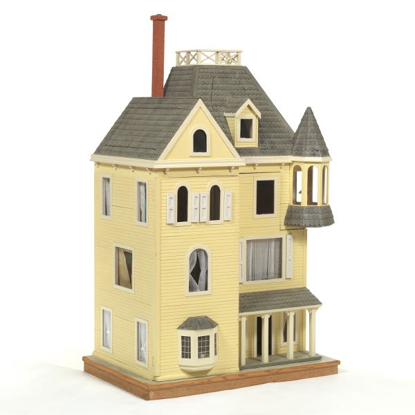 Appraisal: VINTAGE WOOD DOLL HOUSE MANSION x x Nicely constructed wooden