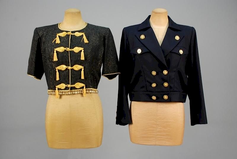 Appraisal: TWO YVES SAINT LAURENT RIVE GAUCHE JACKETS LATE th C