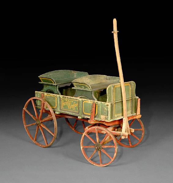 Appraisal: A child's farm wagon maker possibly Studebakerlate th century The