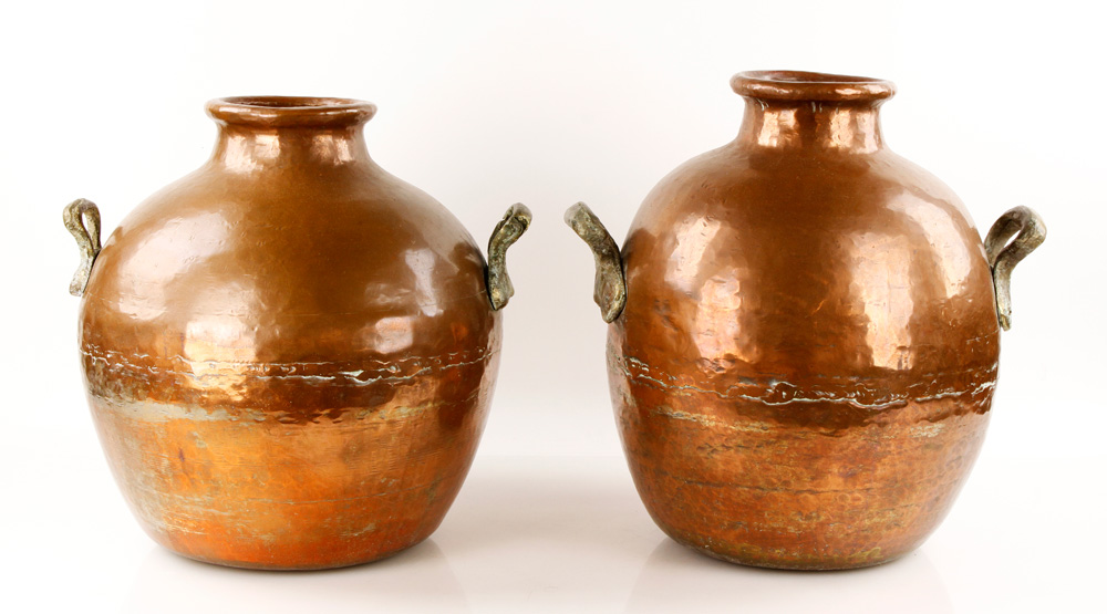 Appraisal: - th C Egyptian Pots th century Egyptian pots hand