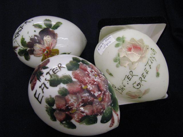 Appraisal: Victorian Easter Eggs enameled milk glass