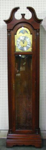 Appraisal: Sligh Tall Case Clock with cherry case with half column