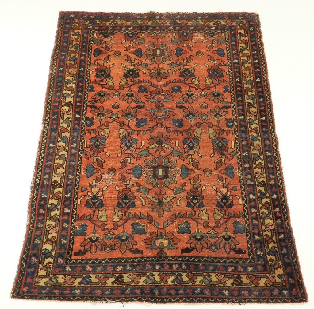 Appraisal: C PERSIAN LILIHAN SAROUK CARPET RUG Persia Circa Burgundy field