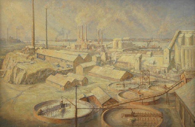 Appraisal: Australian School mid th century Industrial Landscape oil on canvas