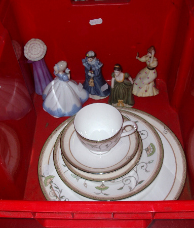 Appraisal: Goebel Figures Edwina Victoria Charlotte Justina and Wedgwood Heiress Plate