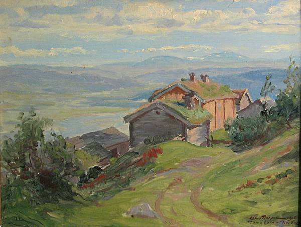 Appraisal: Jean Paul Louis Tinayre French born A Norwegian farm and