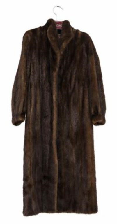 Appraisal: Vintage lady's brown mink fur coat Jindo Fur Seoul Korea