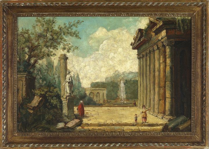 Appraisal: Italian School Second Quarter th Century Classical Landscape with View