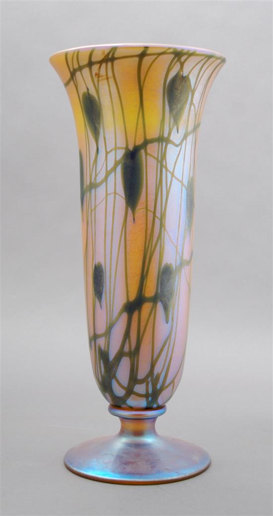 Appraisal: A Durand Glass Vase Height inches