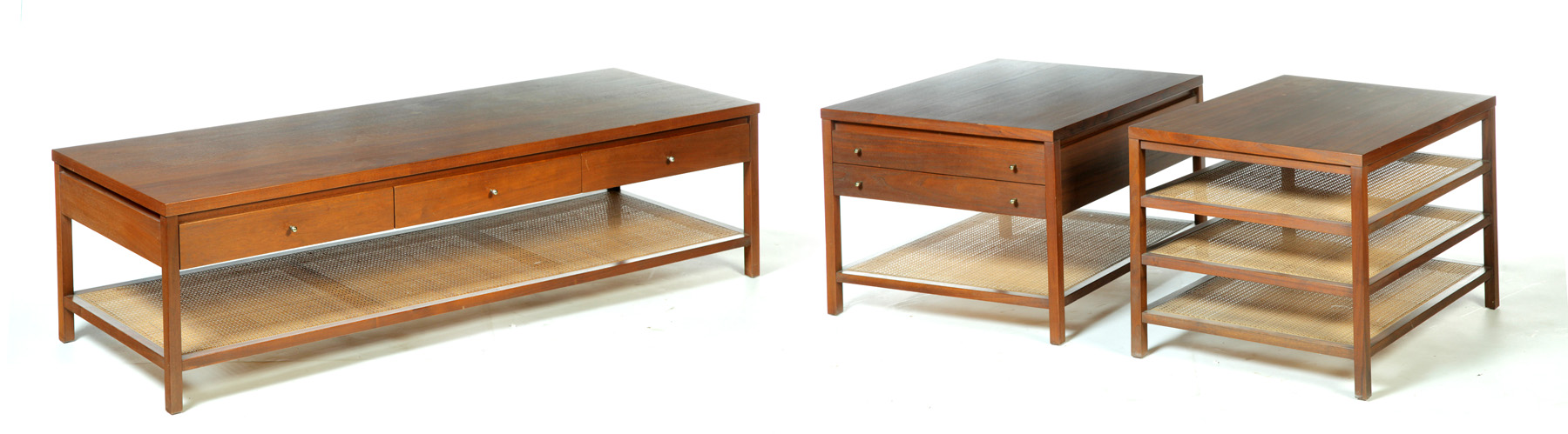 Appraisal: GROUP OF THREE TABLES BY PAUL MCCOBB FOR CALVIN American