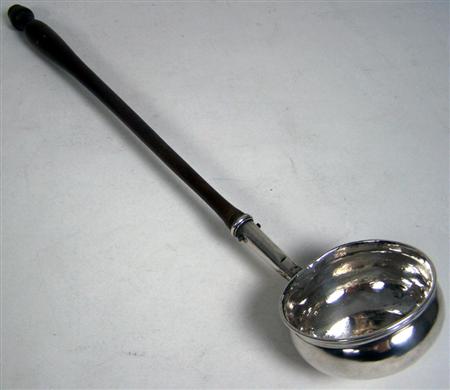 Appraisal: A George II punch ladle Issac Cookson Newcastle the deep