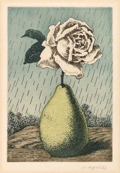 Appraisal: REN MAGRITTE Les Moyens d'Existence Color etching on Japan paper