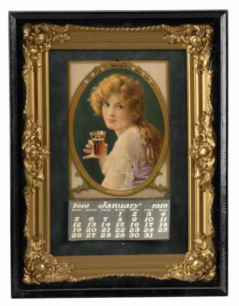 Appraisal: Coca-Cola Marion Davies Distributor Calendar Description Beautifully matted in antique