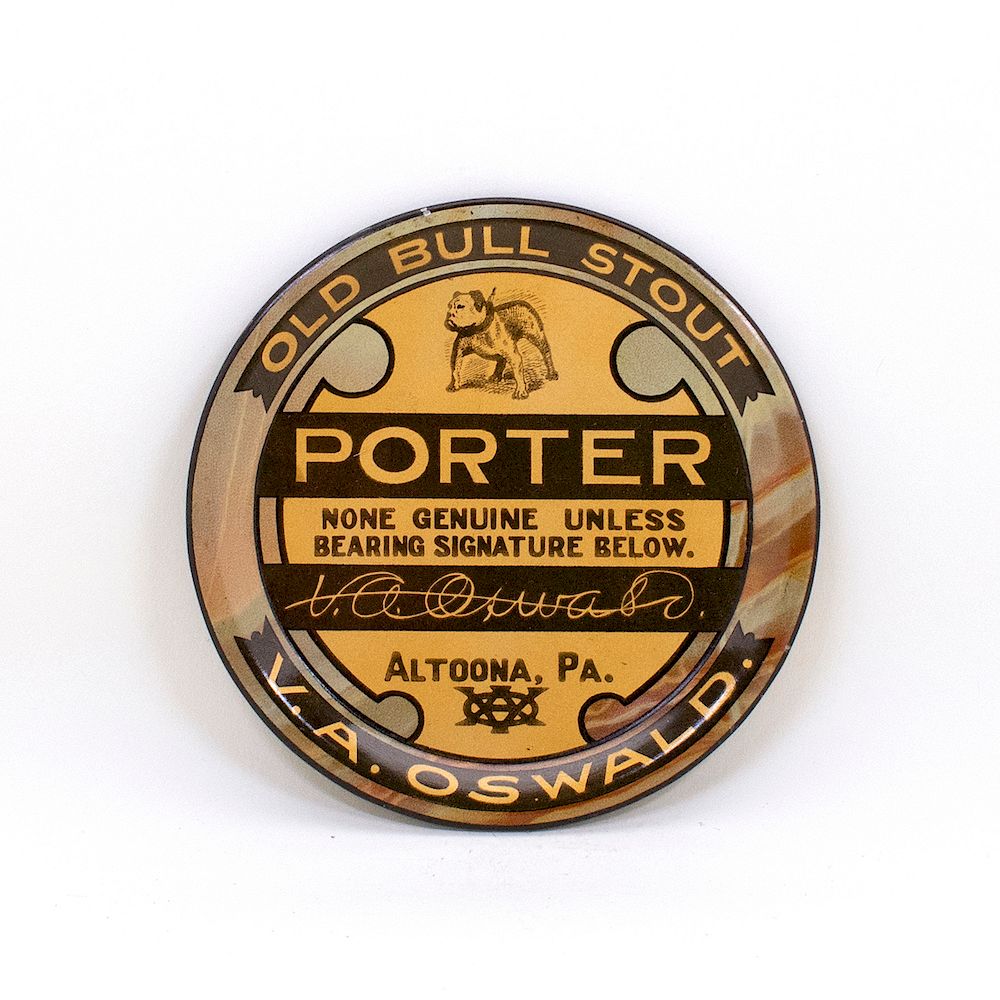 Appraisal: V A Oswold Old Bull Stout Porter Tip Tray Reference