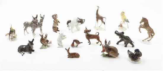 Appraisal: A Collection of German Porcelain Animals including Dresden Hutschenreuther and