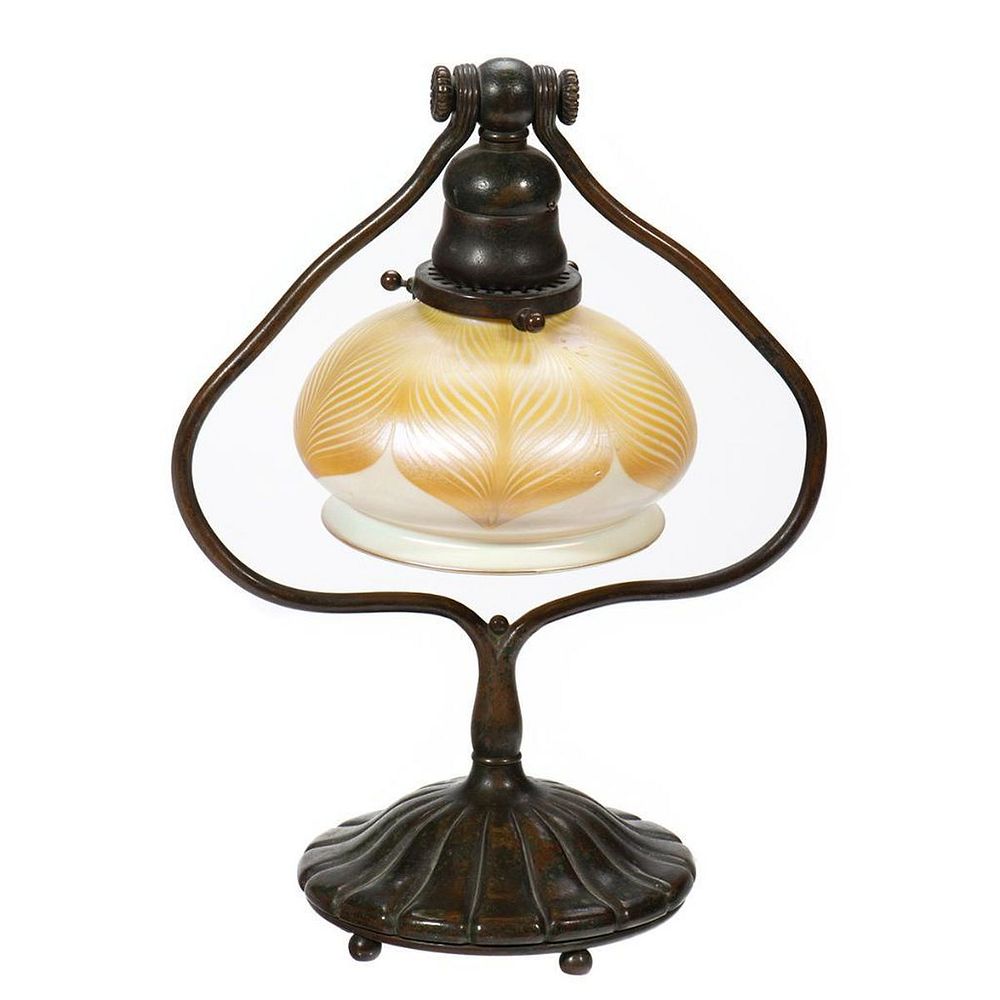 Appraisal: Tiffany Bronze Table Lamp Circa Stamp on base Tiffany Studios