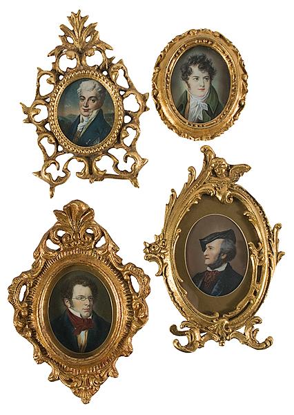 Appraisal: FAMOUS GENTLEMAN PORTRAIT MINIATURES Continental late th early th century