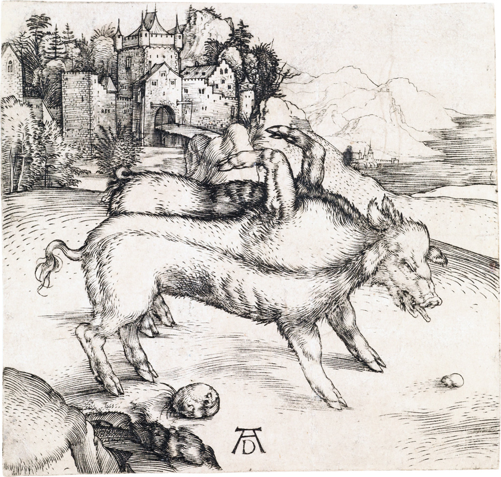 Appraisal: ALBRECHT D RER The Monstrous Pig of Landseer Engraving circa