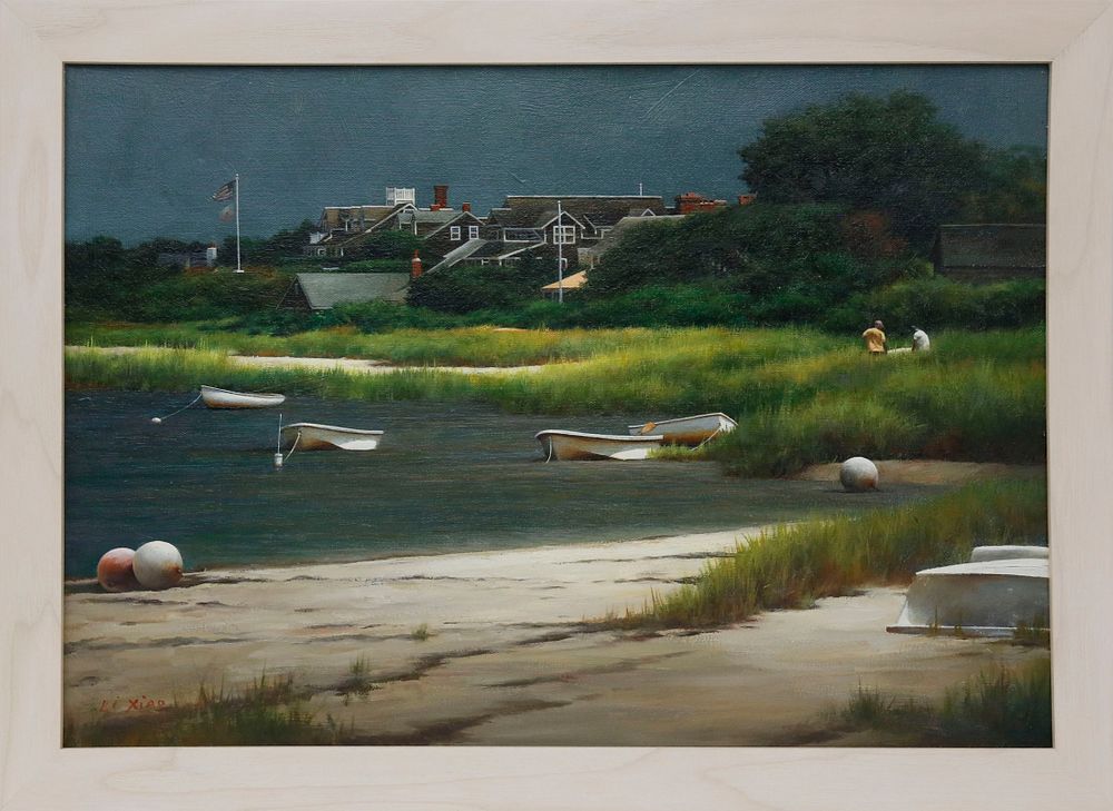 Appraisal: Li Xiao Oil on Canvas Monomoy Shores Li Xiao Shanghai