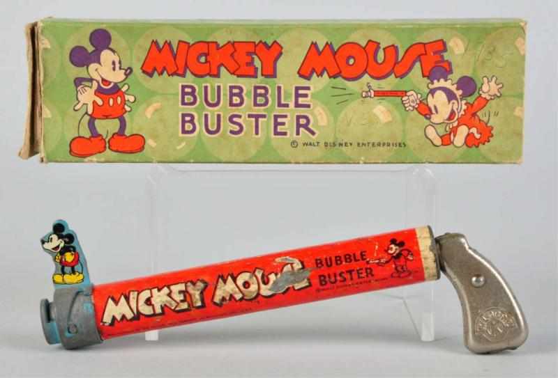 Appraisal: Kilgore Disney Mickey Mouse Bubble Buster Toy Gun American Complete