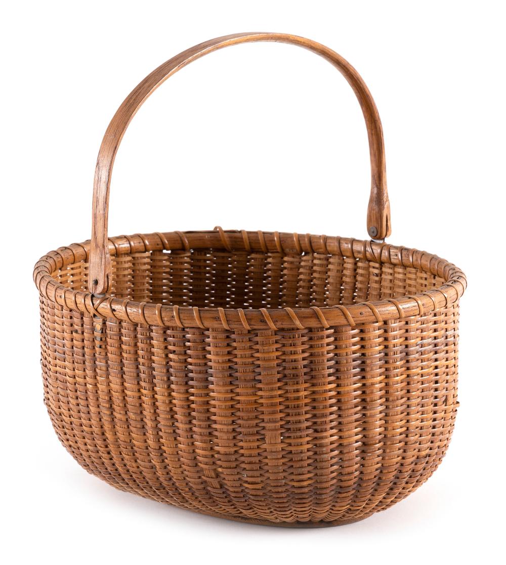 Appraisal: FERDINAND SYLVARO NANTUCKET BASKET NANTUCKET MASSACHUSETTS CIRCA HEIGHT TO RIM